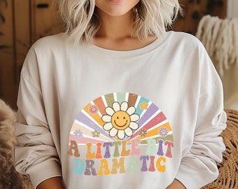 Camisa um pouco dramática, camisa com slogan engraçado, presentes de melhor amigo, camisa Roe V Wade, estilo minimalista, citação de filme, camisa feminista, mulheres fortes