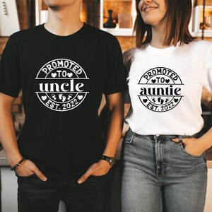 Auntie Uncle Est 2022 Shirt, Aunt Reveal ,Shirt ,New Uncle T-Shirt, Uncle Est. 2022 Shirt ,Auntie est 2022 shirt, Personalized Family Tree