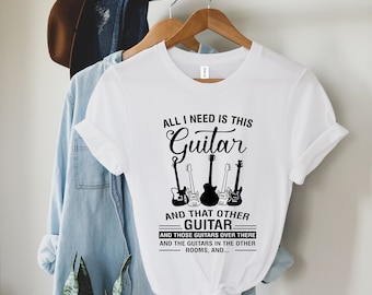 Regalo de guitarra, regalo para guitarrista, regalo de amante de la guitarra, regalo de guitarrista, regalo de guitarrista, camisa de guitarra, camiseta de guitarrista, camisa de guitarra acústica