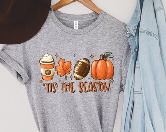 Dies ist die Saison, Herbst Kaffee Shirt, Thanksgiving Kürbis Shirt, Herbst Shirt, Kürbis Latte Getränk, Herbst Kürbis Shirt, Kürbis Gewürz Shirt