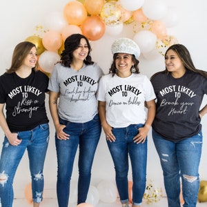 Most Likely To Shirts, If Lost or Drunk Please Return To Friend, Matching Girl Group T-Shirt, Girls Trip, Girls Weekend, Girls Vacation