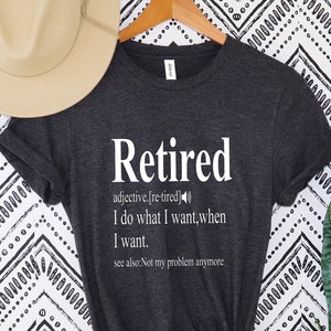 Retirement Gifts, Retired Under New Management See Grandchildren For Details Shirt, Retired Grandma Shirt,Retired T Shirt,Retirement Shirts