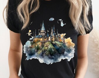 Flying Car Shirt, Unisex, Wizard Shirt, Castle Shirt, Wizardry Shirt, Bookish shirt, Flying Car T Shirt, Unisex, Wizard Tee, Vacation Shirt