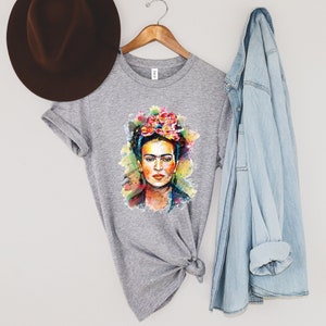 Face Line Art Shirt, Frida Shirt, Frida Line Art Shirt, Kahlo Tshirt, Face Line Art Tee, Frida Kahlo shirt, Frida Kahlo Portrait T-shirt image 4