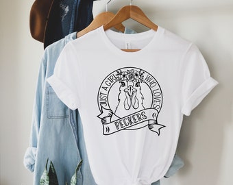 Just A Girl Who Loves Peckers Funny Women's Shirt Chicken Lady Chicken Lover Ladies Casual Fashion Farm Shirt Farm Lover Shirt Farm Lover