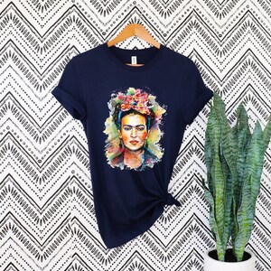 Face Line Art Shirt, Frida Shirt, Frida Line Art Shirt, Kahlo Tshirt, Face Line Art Tee, Frida Kahlo shirt, Frida Kahlo Portrait T-shirt image 5