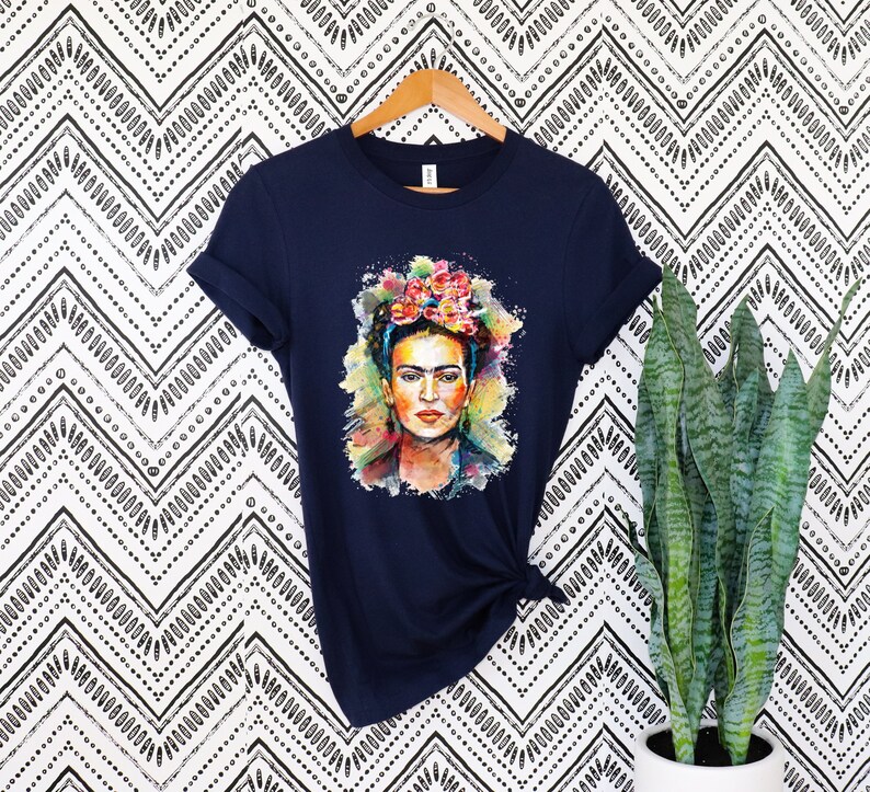 Face Line Art Shirt, Frida Shirt, Frida Line Art Shirt, Kahlo Tshirt, Face Line Art Tee, Frida Kahlo shirt, Frida Kahlo Portrait T-shirt image 5