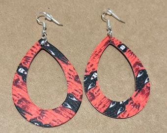 Spooky Monster Mash Faux Leather Halloween Earrings