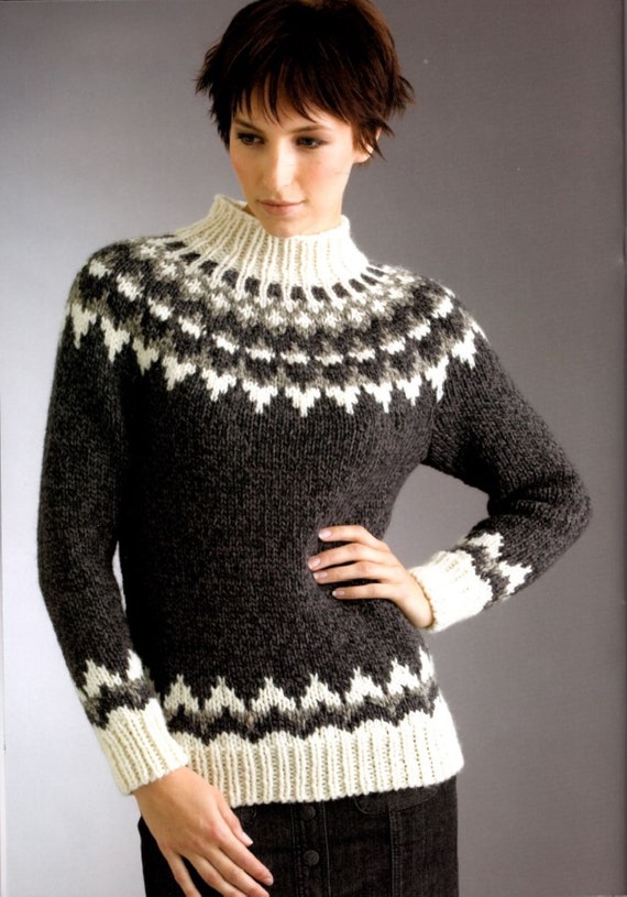 Pull jacquard à empiècement Modèle de tricot pour