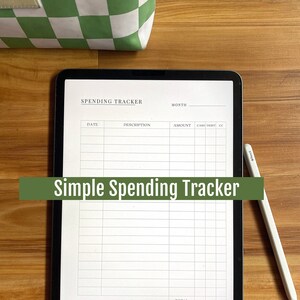 Printable Spending Tracker | Budget Chart Printable | Digital Spending Tracker Sheet PDF |