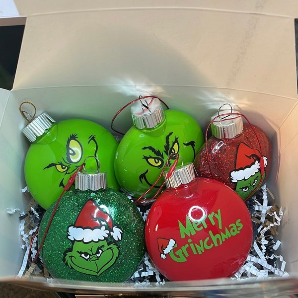 Grinch Christmas Ornaments Etsy