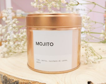 Bougie parfumée MOJITO - bougie parfumée en cire de soja - bougie artisanale en cire de soja