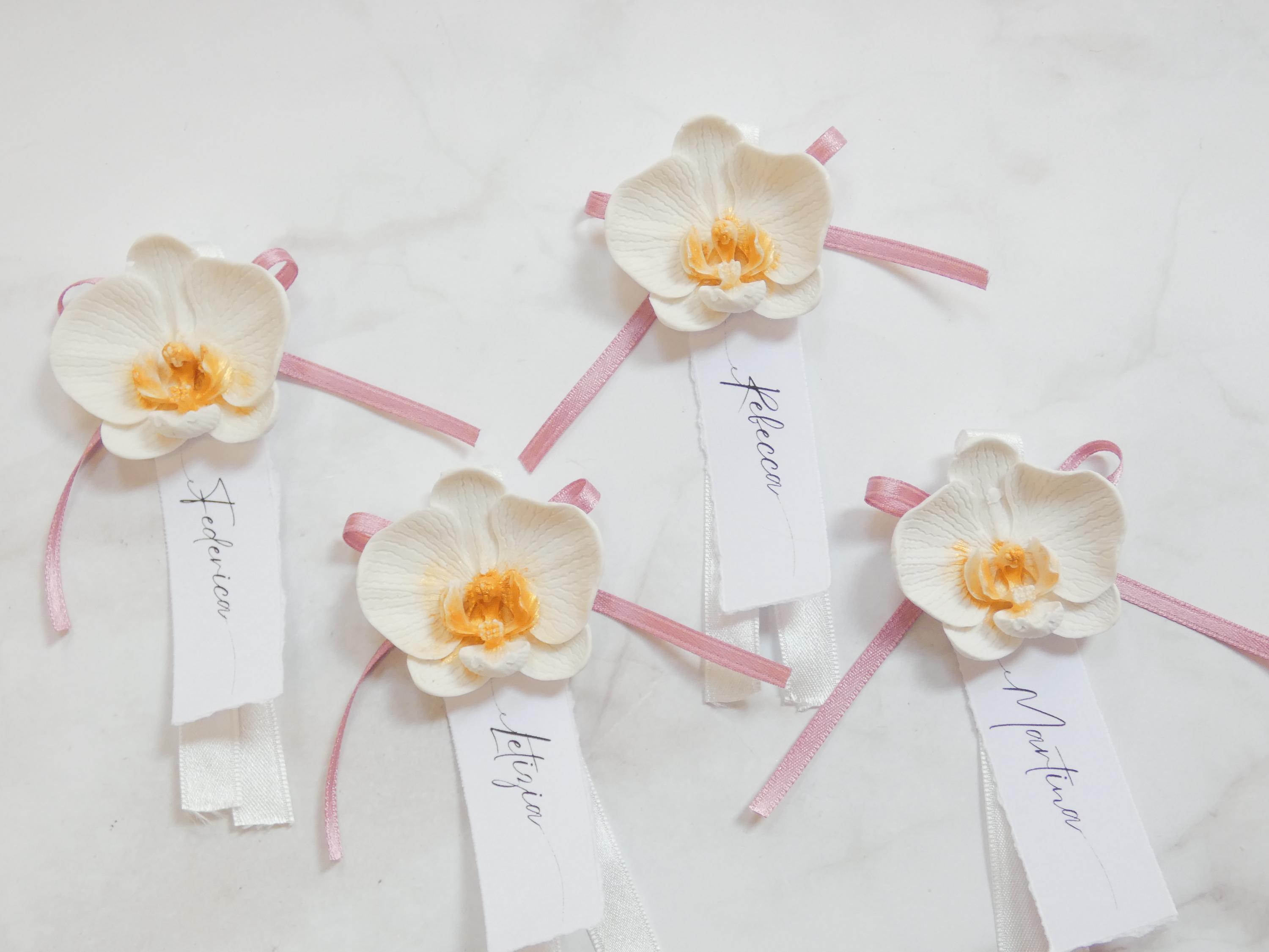 Orchid wedding place card - personalized wedding place card - wedding vows - scented guest place card