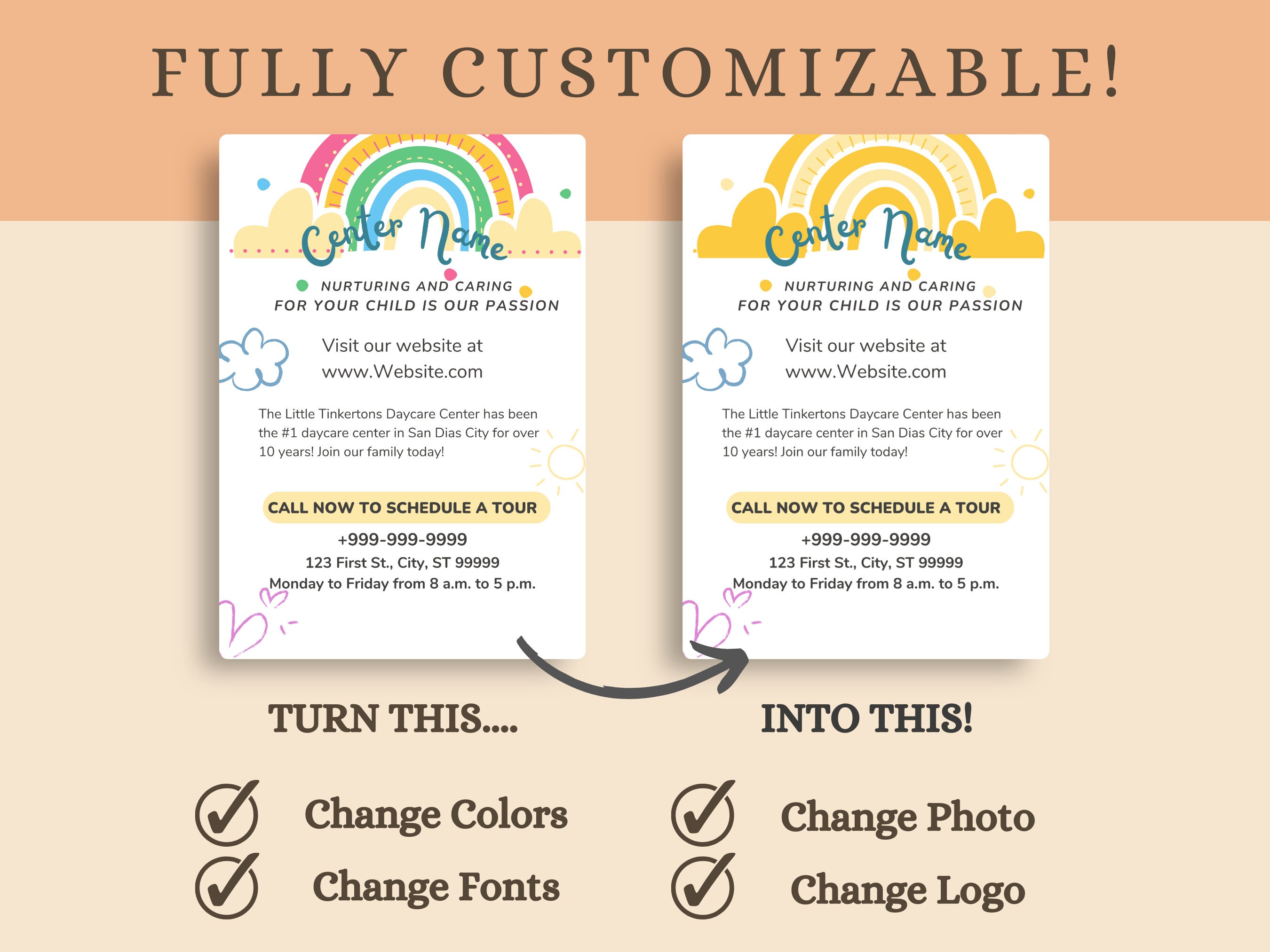 Daycare Template Childcare Printables Canva Template Daycare Forms