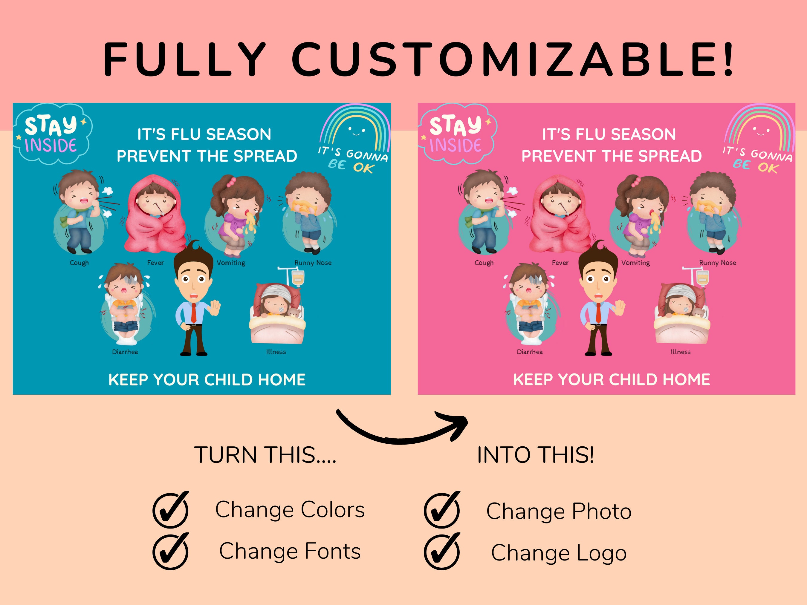 Daycare Template Childcare Printables Canva Template Daycare - Etsy