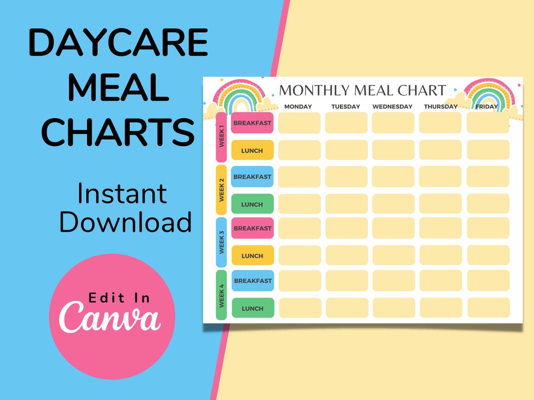 Daycare Template Childcare Printables Canva Template Daycare - Etsy