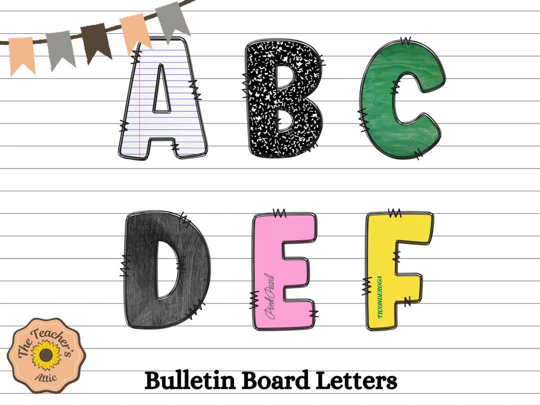 Printable Bulletin Board Letters Alphabet Letters Elementary Font Diy ...