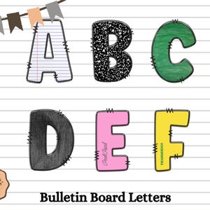 Printable Bulletin Board Letters Alphabet Letters Elementary Font Diy Printable Letters Teacher Classroom Decor Back To School Teacher Ideas