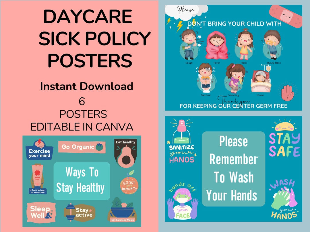 Daycare Template Childcare Printables Canva Template Daycare - Etsy