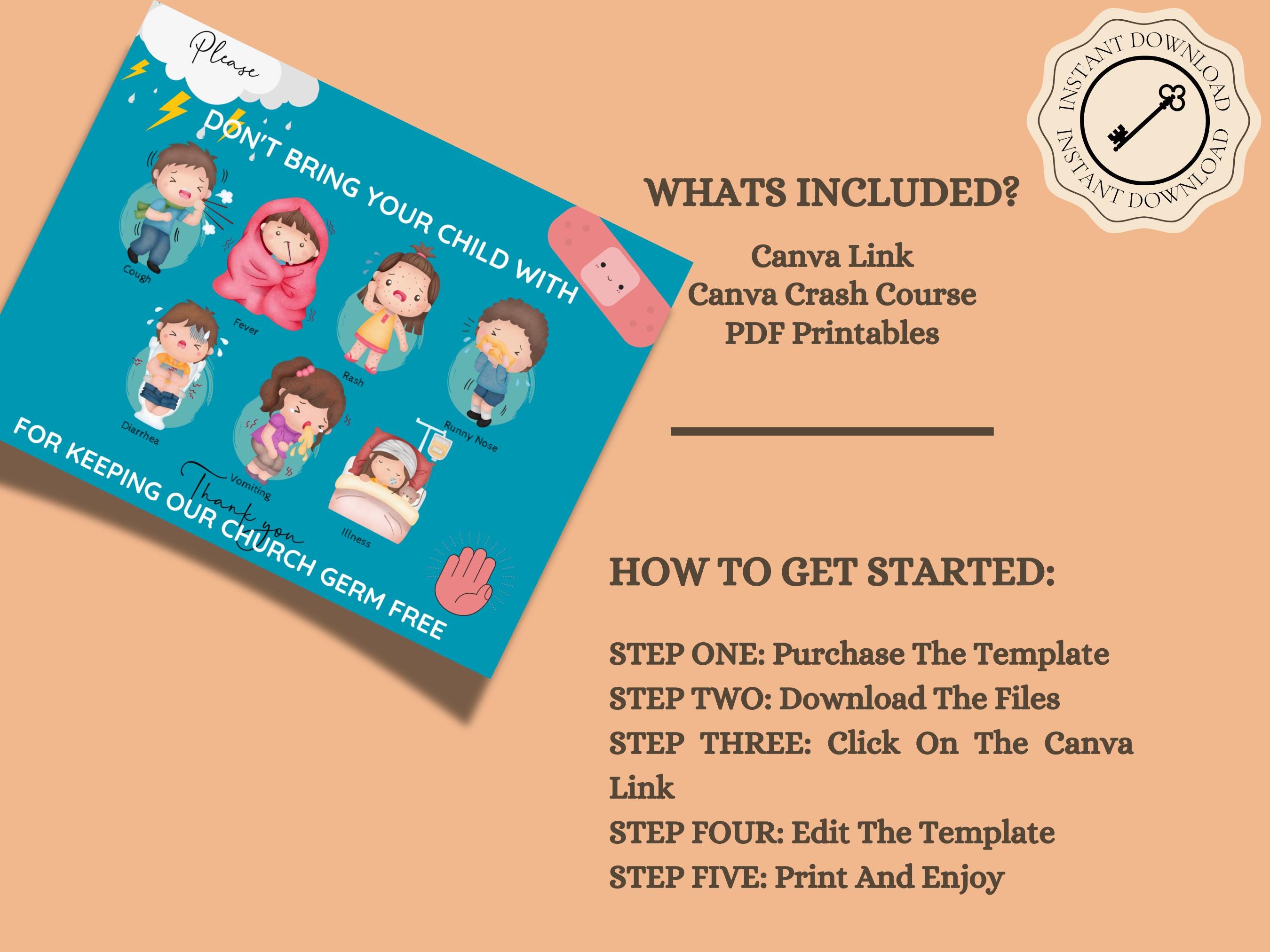 Daycare Template Childcare Printables Canva Template Daycare Form ...