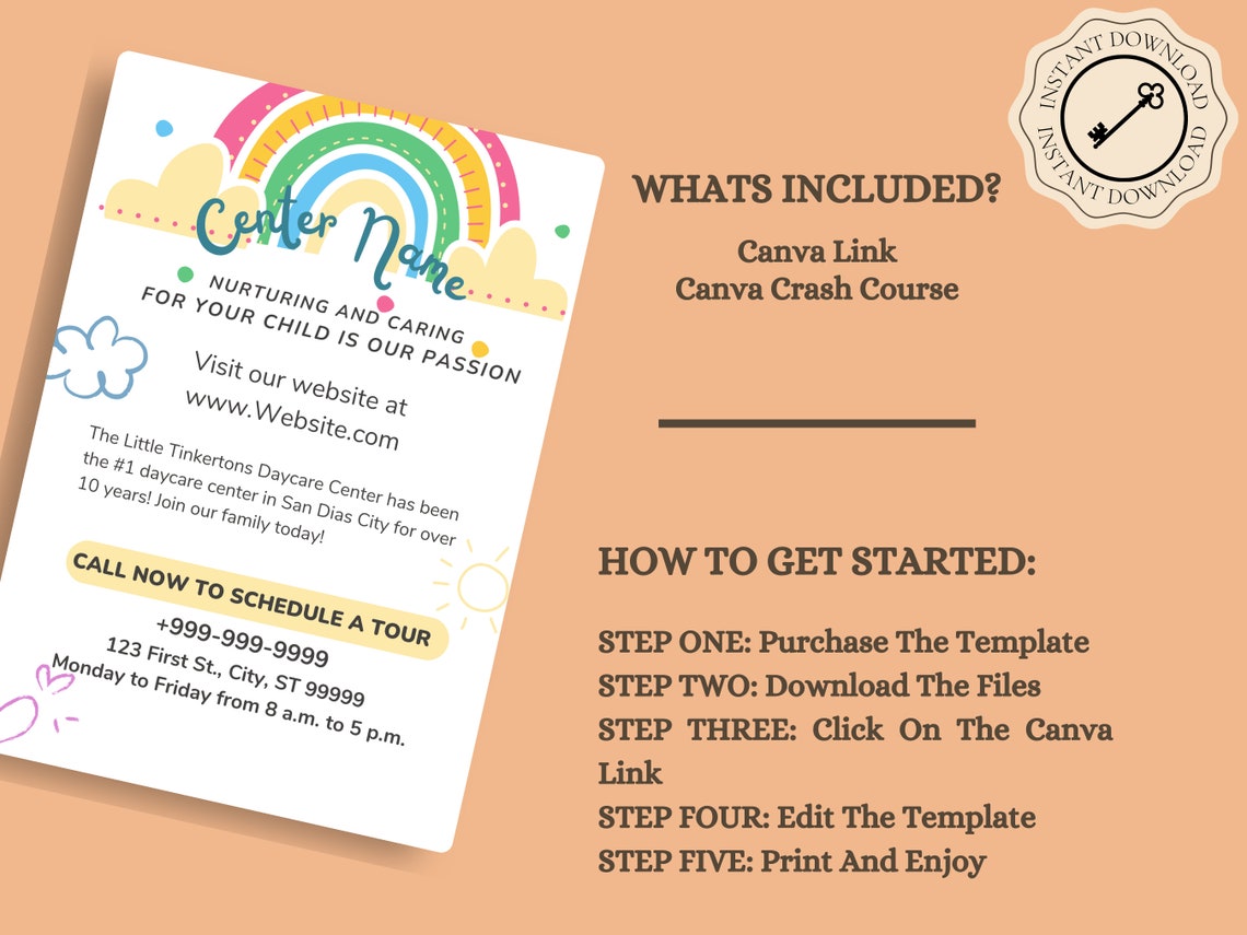 Daycare Template Childcare Printables Canva Template Daycare Forms ...