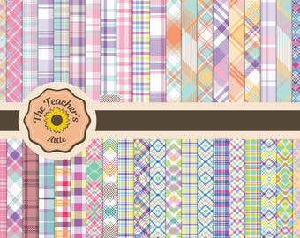 Spring Digital Paper Pack | Pastel Floral Backgrounds | Printable Scrapbook Paper | Cute Spring Patterns for Cards, Crafts, Invitations