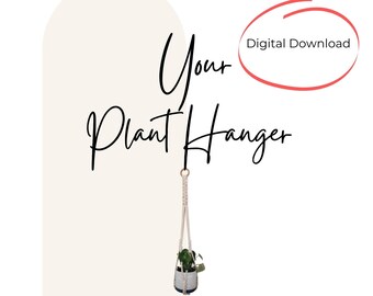 Padrão de cabide de planta digital macrame, tutorial macrame, padrão macrame pdf, macrame diy