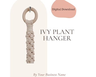 Padrão de cabide de planta digital macrame, tutorial macrame, padrão macrame pdf, macrame diy