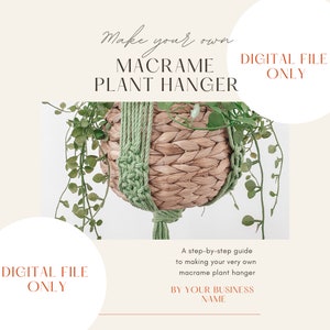 Macrame Digital Plant Hanger Pattern, Macrame tutorial, macrame pdf pattern, diy macrame