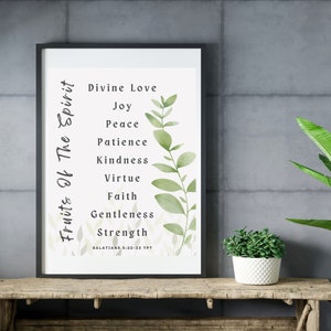 11 X 14 Scripture Based Fruit of the Spirit Wall Art Printable-Digital Download