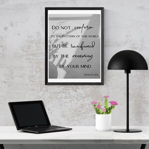 16X20 Romans 12:2 Scripture Sign -Digital Download