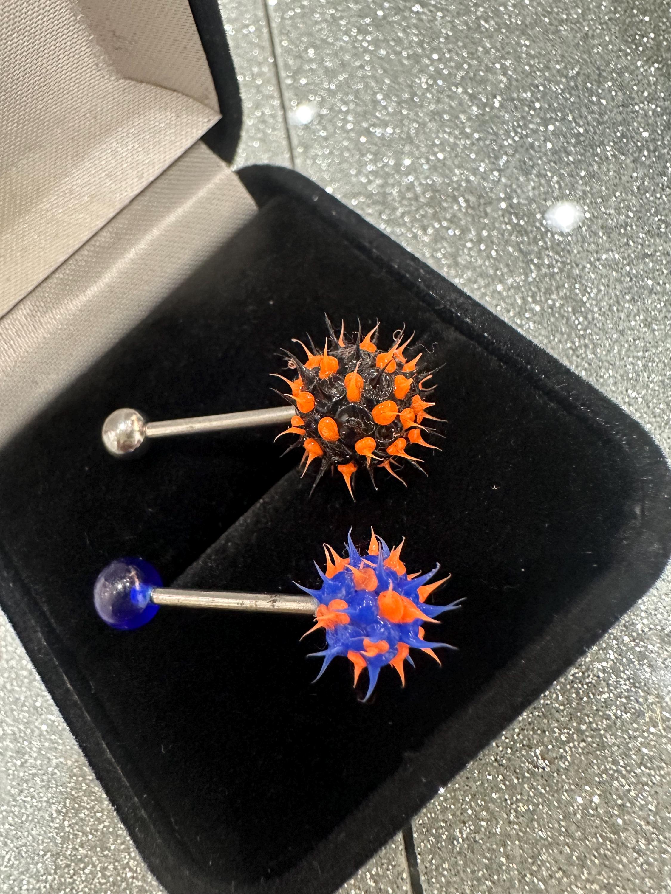 Tongue Hider Clear Flat Top Tongue Rings Silicone Tongue Ring