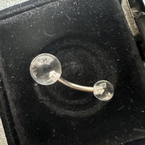 Beautiful Clear Ball surgical steel belly/naval ring