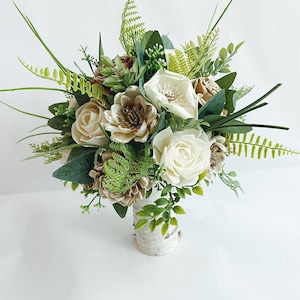 Bouquet Birch Wood Flower Neutral Sola Flower Arrangement