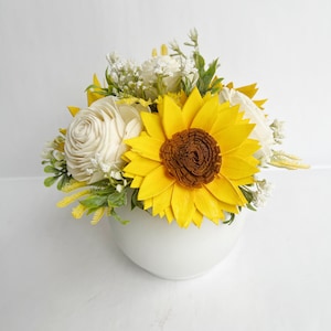 Sunflower Wood Flower Arrangement - Sola Flower Bouquet