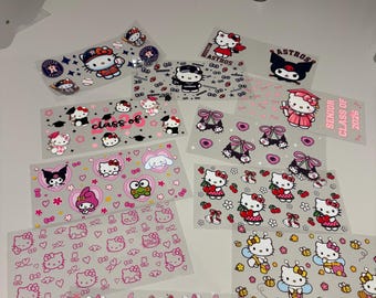 HelloKitty UV DTF 16oz Libbey Glass Can Wrap