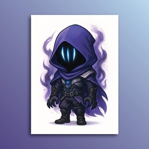 Valorant Omen Poster Wall Art, Valorant Agent Wall Art, Gaming Wall Art, Valorant Gift, Gamer Home Decor, Gamer Gift, Unframed Poster