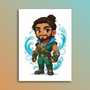 Valorant Harbor Poster Wall Art, Valorant Agent Wall Art, Gaming Wall Art, Valorant Gift, Gamer Home Decor, Gamer Gift, Unframed Poster