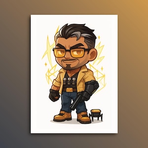 Valorant Tejo Poster Wall Art, Valorant Agent Wall Art, Gaming Wall Art, Valorant Gift, Gamer Home Decor, Gamer Gift, Unframed Poster