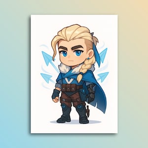 Valorant Sova Poster Wall Art, Valorant Agent Wall Art, Gaming Wall Art, Valorant Gift, Gamer Home Decor, Gamer Gift, Unframed Poster