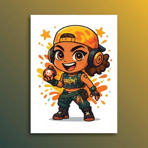 Valorant Raze Poster Wall Art, Valorant Agent Wall Art, Gaming Wall Art, Valorant Gift, Gamer Home Decor, Gamer Gift, Unframed Poster