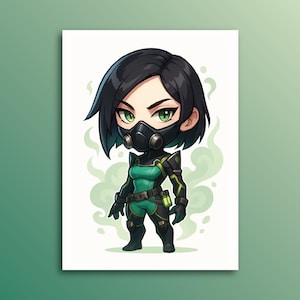Valorant Viper Poster Wall Art, Valorant Agent Wall Art, Gaming Wall Art, Valorant Gift, Gamer Home Decor, Gamer Gift, Unframed Poster