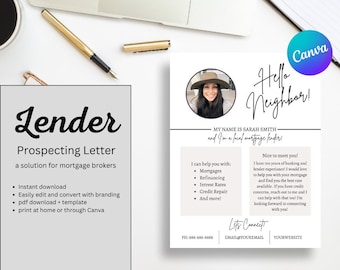 Lender Prospecting Letter, Hypothekenbroker Marketing, Lender Marketing, Lender Guide, hypothekenmaklerführer, Kreditsachbearbeiter-Brief