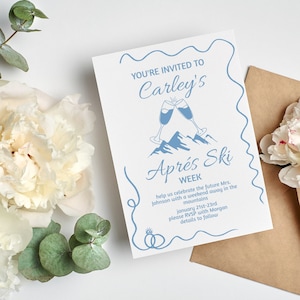 Après Ski Weekend Invitation, Bachelorette Ski Trip, Ski Bachelorette Invitation, Ski Invite Template, Après Ski Invite, Winter Bachelorette