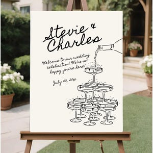 Cartello matrimonio minimalista, cartello di benvenuto matrimonio, cartello matrimonio disegnato a mano, cartello ingresso matrimonio, decorazioni matrimonio senza tempo, stravagante