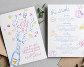 Bridal Shower Invite, Bachelorette Invitation, Garden Party Invite, Beach Bachelorette Template, Last Toast Invite, Italian Summer Invite,