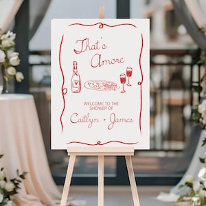 That&#39;s Amore Sign, Wedding Rehearsal Sign, Pizza Party Sign, Engagement Dinner Sign, Wedding Shower Sign, That&#39;s Amore Shower Theme, A1, A2