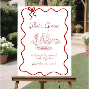 That&#39;s Amore Sign, Wedding Rehearsal Sign, Pizza Party Sign, Engagement Dinner Sign, Wedding Shower Sign, That&#39;s Amore Shower Theme