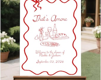 That's Amore Sign, Wedding Rehearsal Sign, Pizza Party Sign, Engagement Dinner Sign, Wedding Shower Sign, That's Amore Shower Theme
