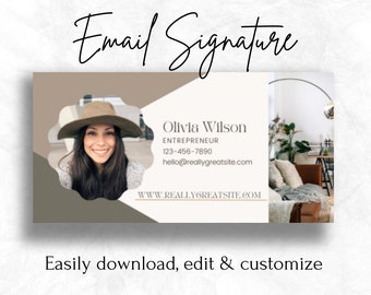 Email Signature, Modern Email Signature, Email Signature Template, Gmail Email Signature, Real Estate Email Signature,Custom Email Signature